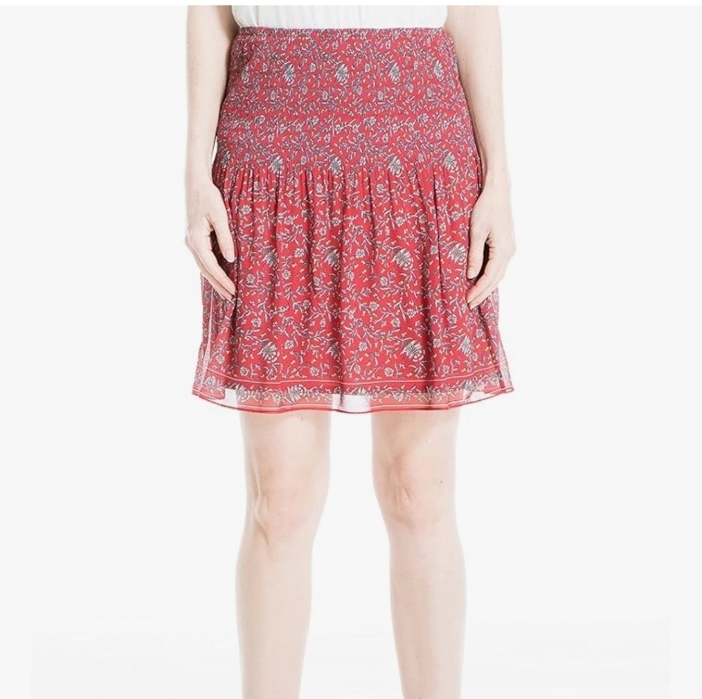 Max Studio Women's Short Printed Pleated Skirt